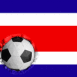 Costa-Rica: Drapeau et ballon encastr